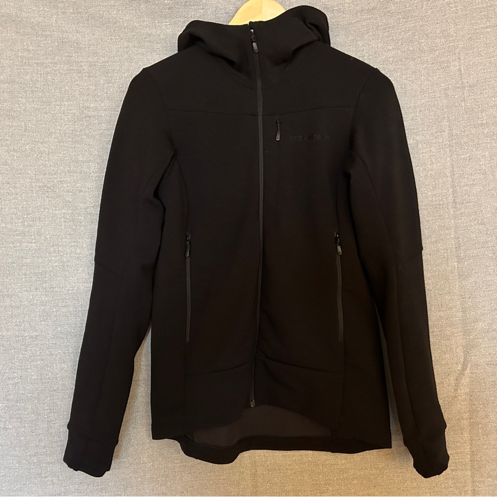 Norrona Falketind Warmwool2 Stretch Zip Hoodie - Women's Small, color Black